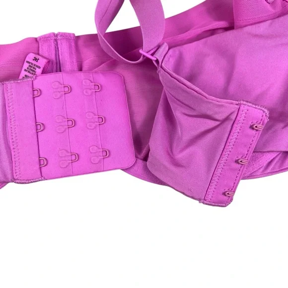 SKIMS Pink No Show Unlined Balconette Seamless Sheer Mesh Bra Size 34C - Picture 5 of 8